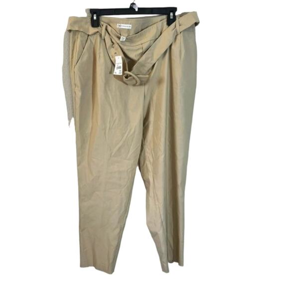 Safari Tan Pants Size 16W Cato Plus Sportwear Trop Scape With Belt NWT khaki - Picture 1 of 8
